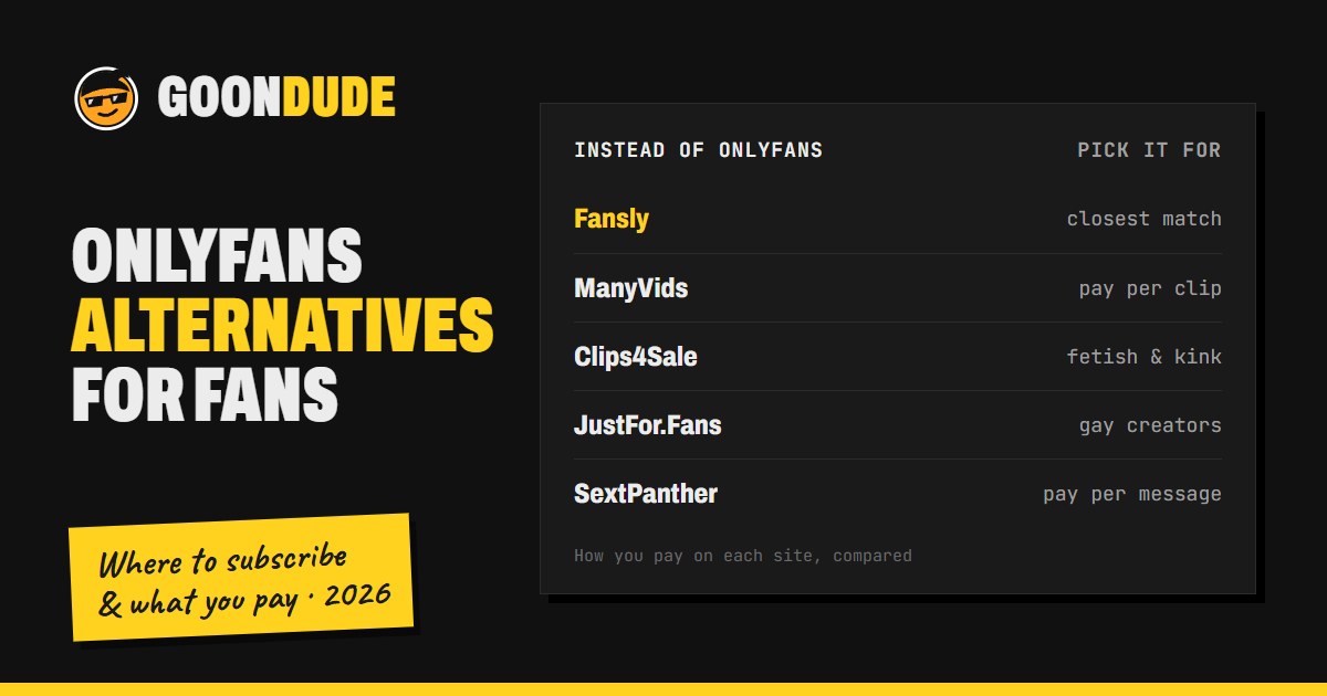 OnlyFans alternatives for fans and what each site is best for