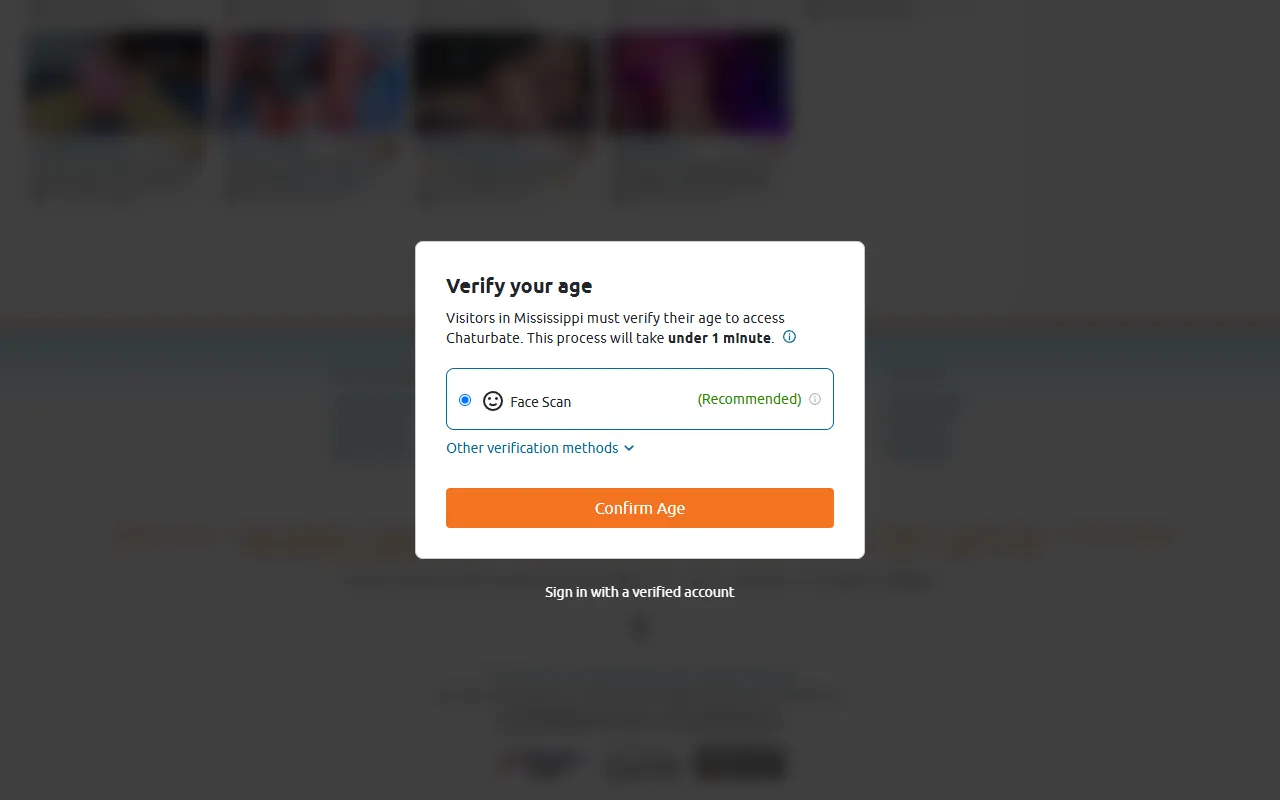 Screenshot of the Chaturbate homepage (chaturbate.com)