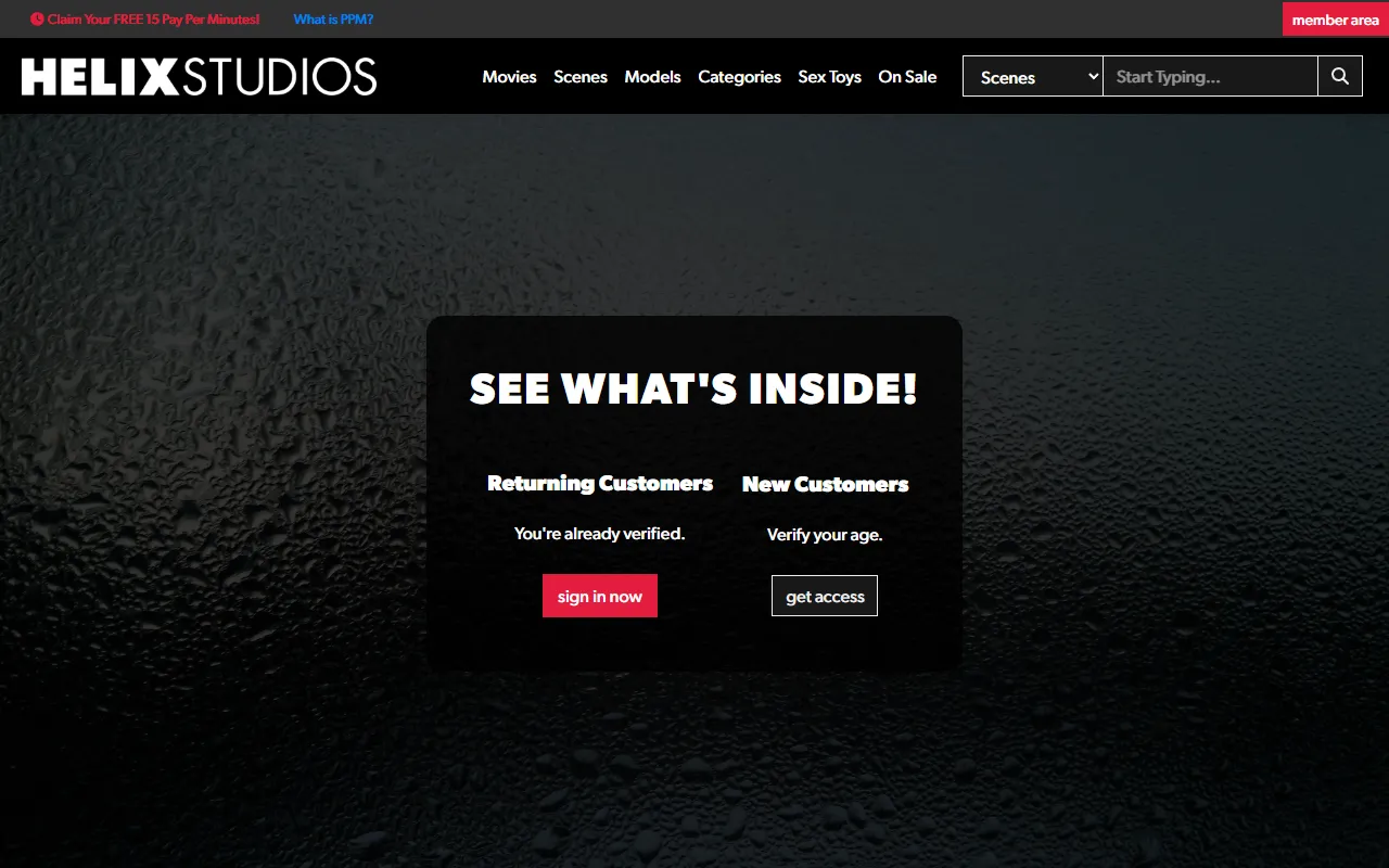 Screenshot of the Helix Studios homepage (helixstudios.com)