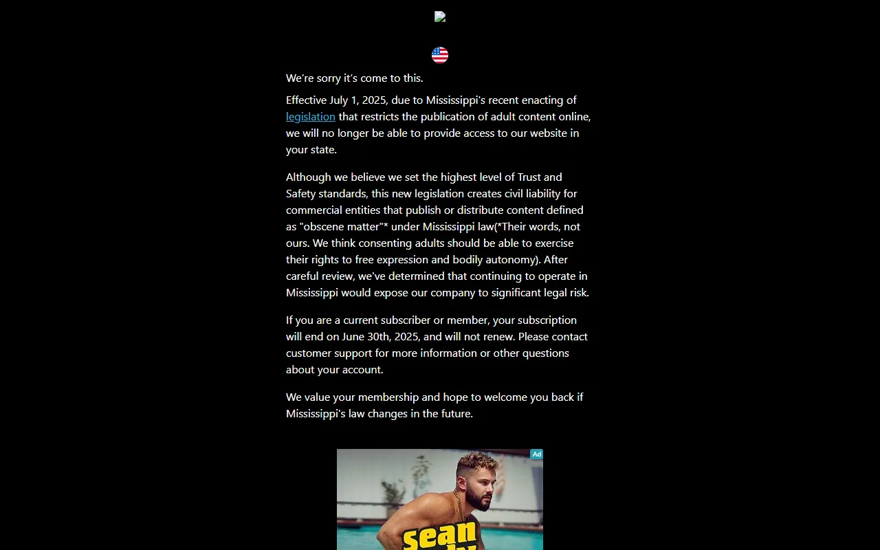 Screenshot of the Men.com homepage (men.com)