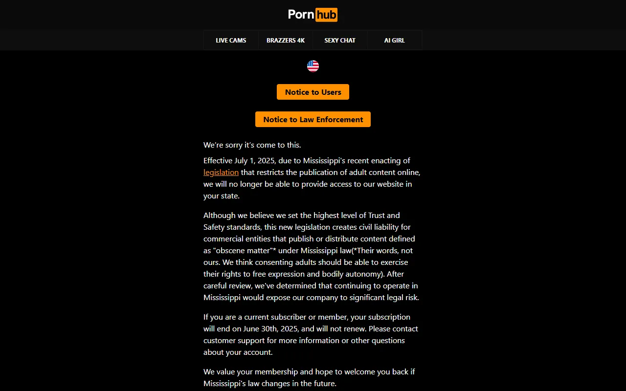 Screenshot of the Pornhub Lesbian homepage (pornhub.com)