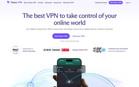 Screenshot of Proton VPN
