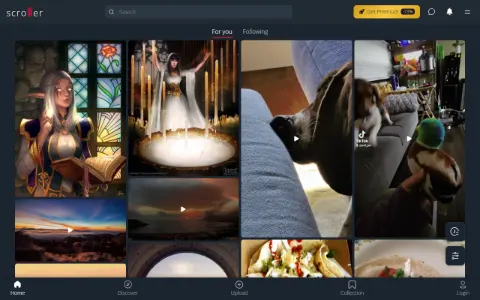 Screenshot of Scrolller
