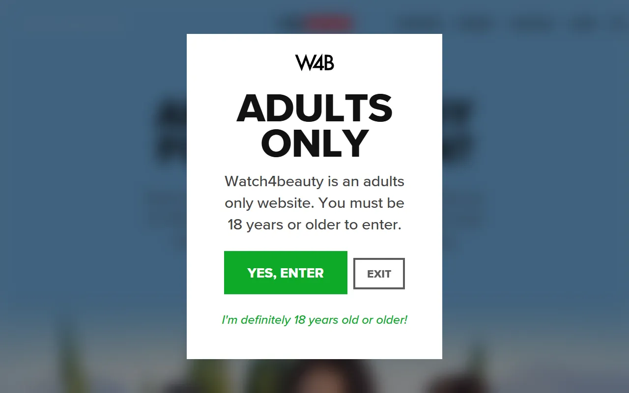 Screenshot of the Watch4Beauty homepage (watch4beauty.com)