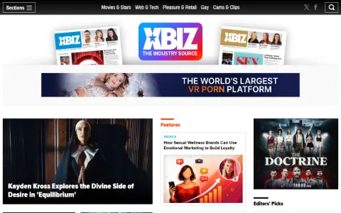 Screenshot of XBIZ