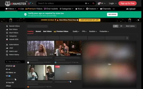 Screenshot of xHamster Amateur