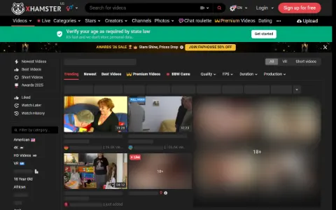 Screenshot of xHamster BBW
