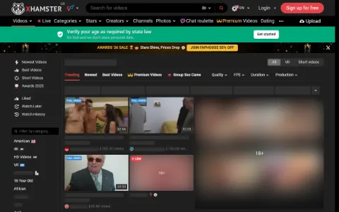 Screenshot of xHamster Gangbang